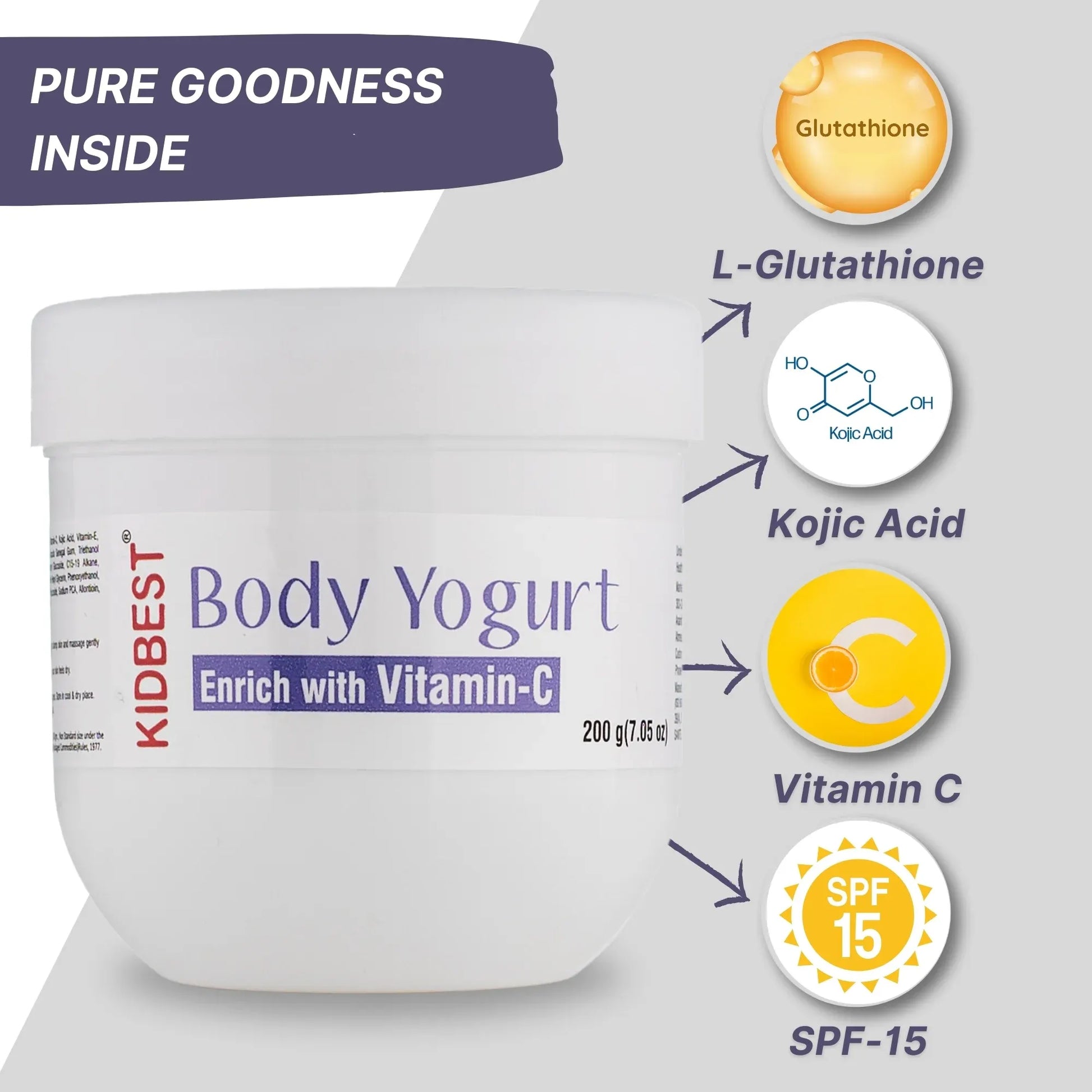 healthbest kids spf 15 body yogurt