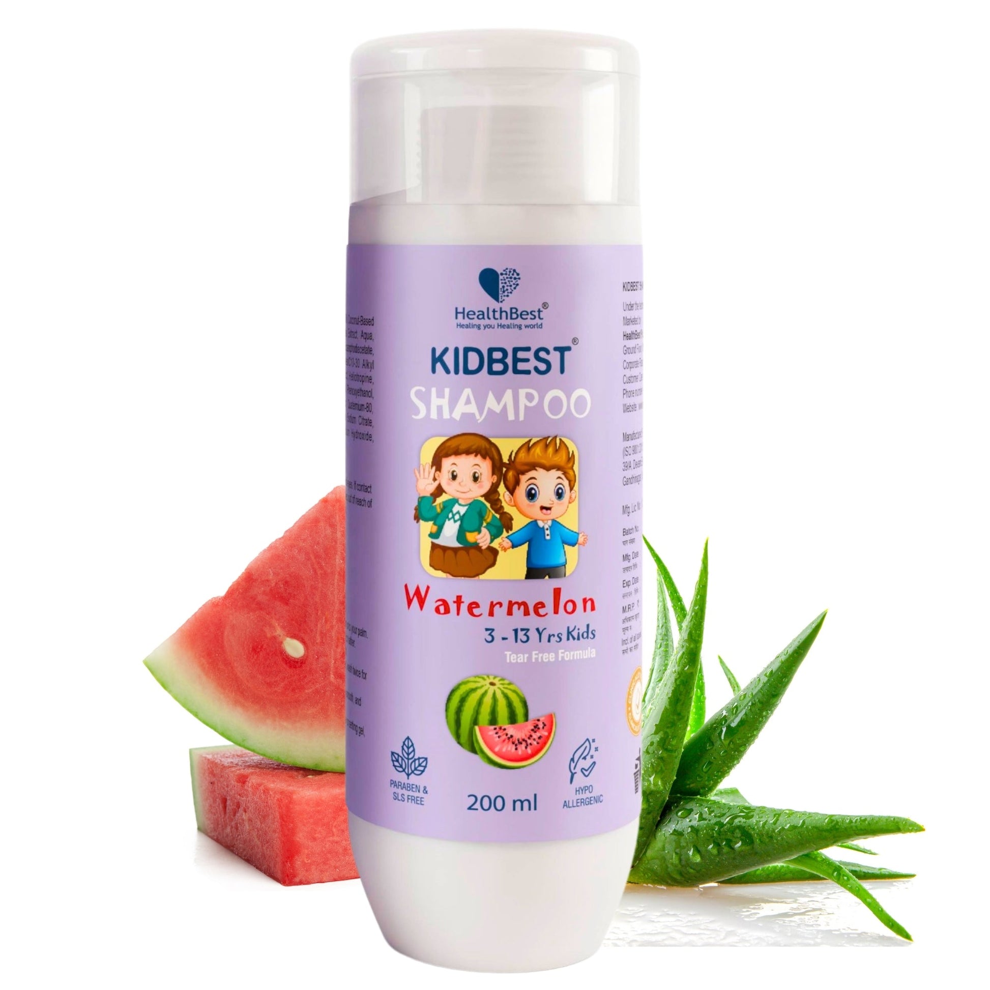 healthbest kids watermelon hair shampoo