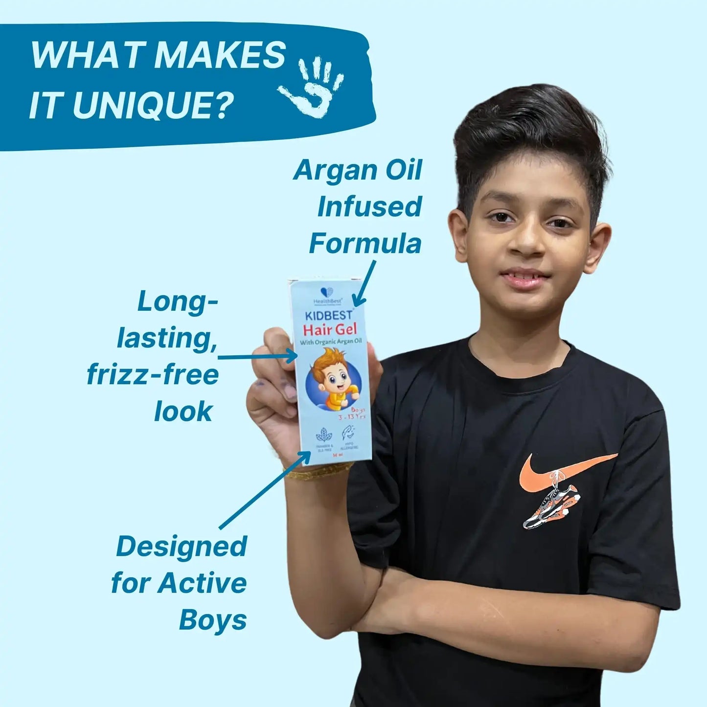 healthbest kids long lasting hair gel