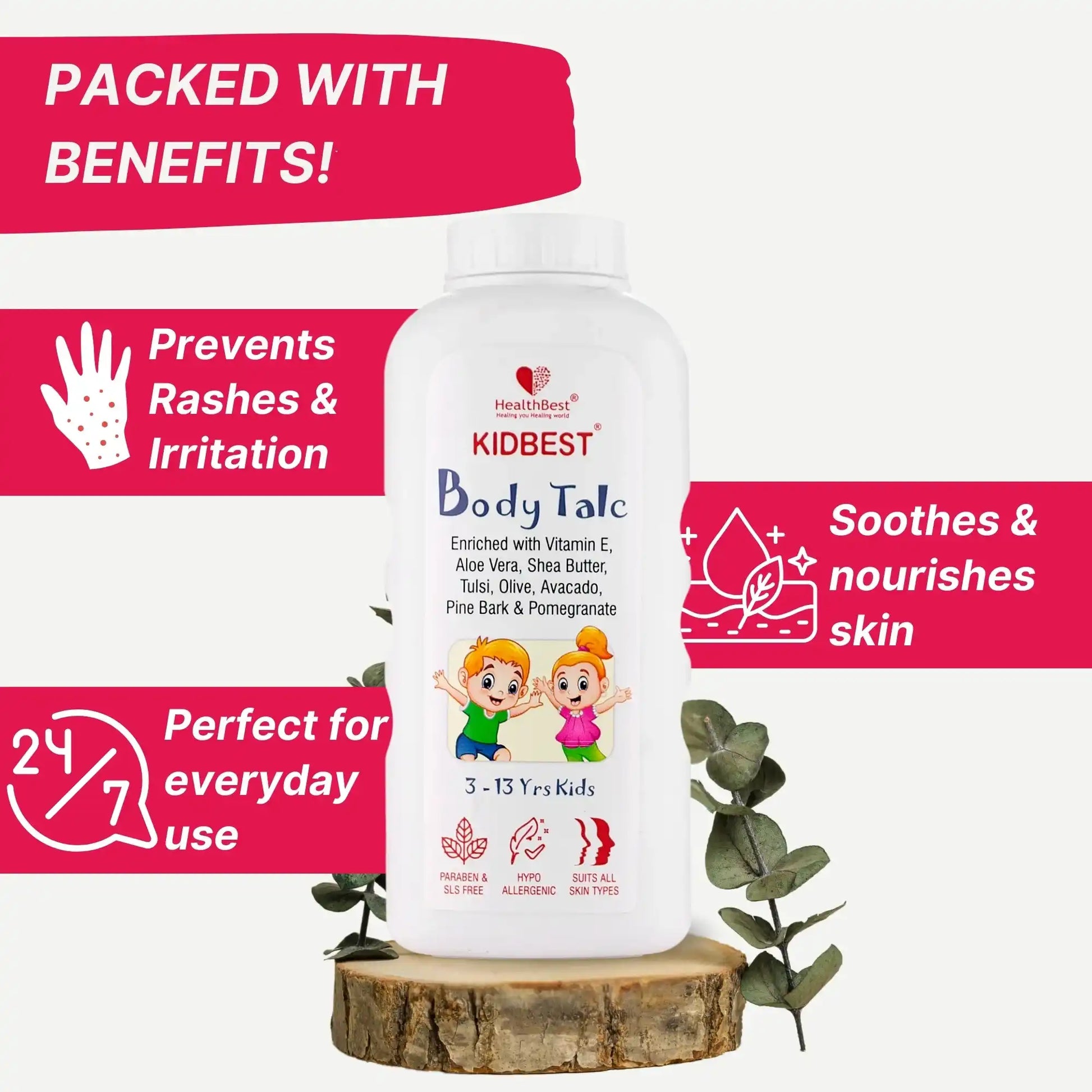 healthbest kids nourishes skin powder