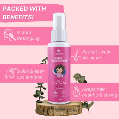 healthbest kids strong hair detangler spray