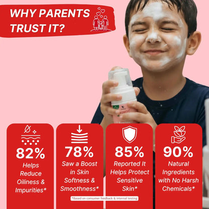 healthbest kids foaming face wash for sensitive skin