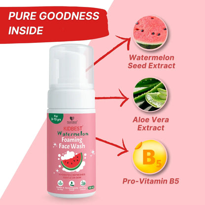 healthbest kids foaming face wash with aloe vera