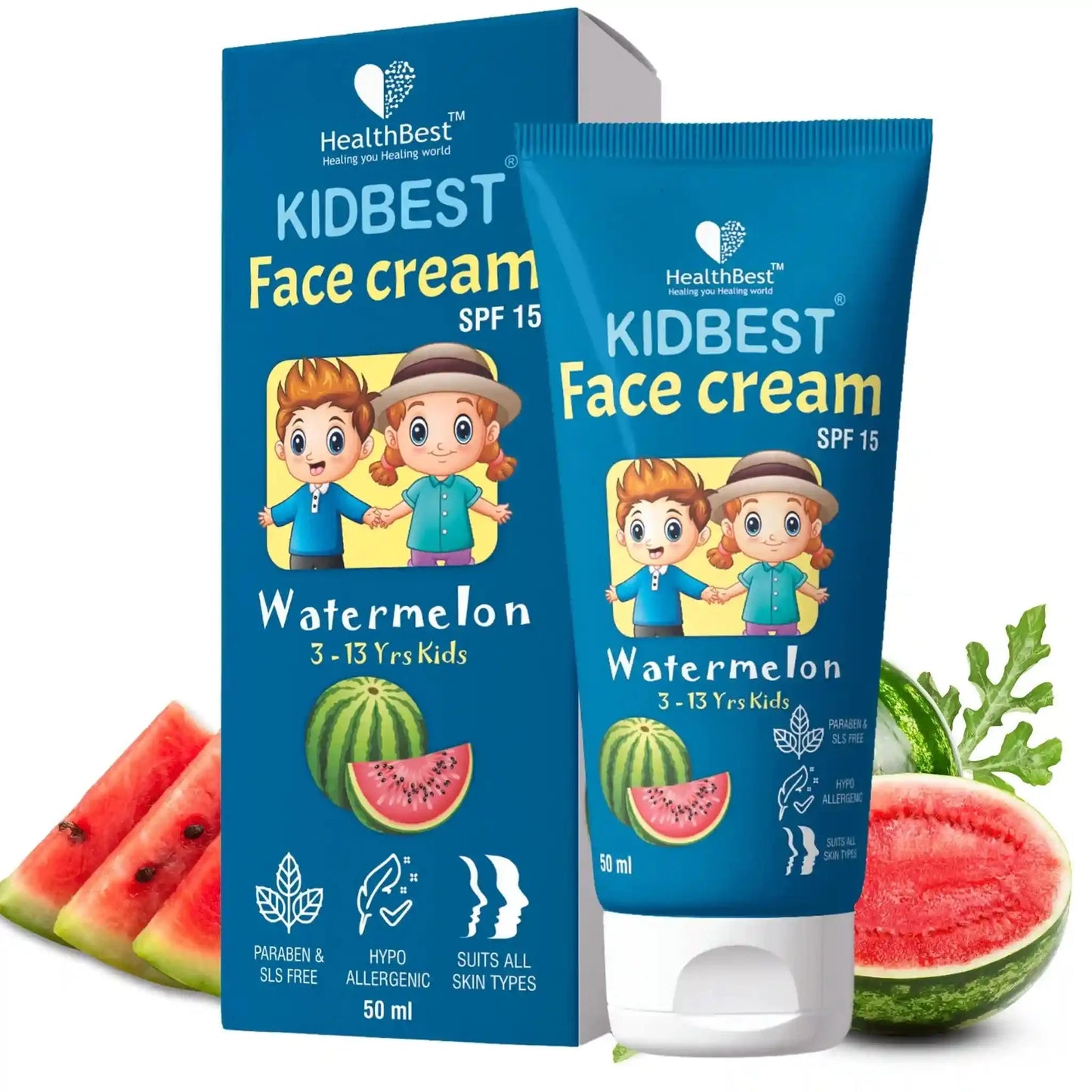 healthbest kids face cream spf 15 watermelon