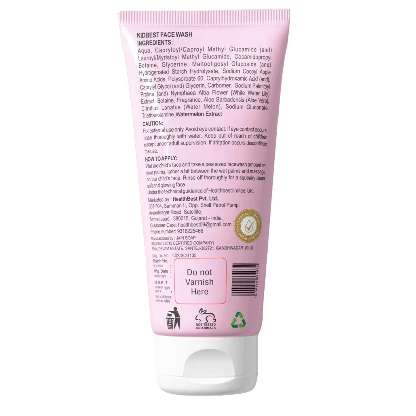 healthbest kids watermelon face wash
