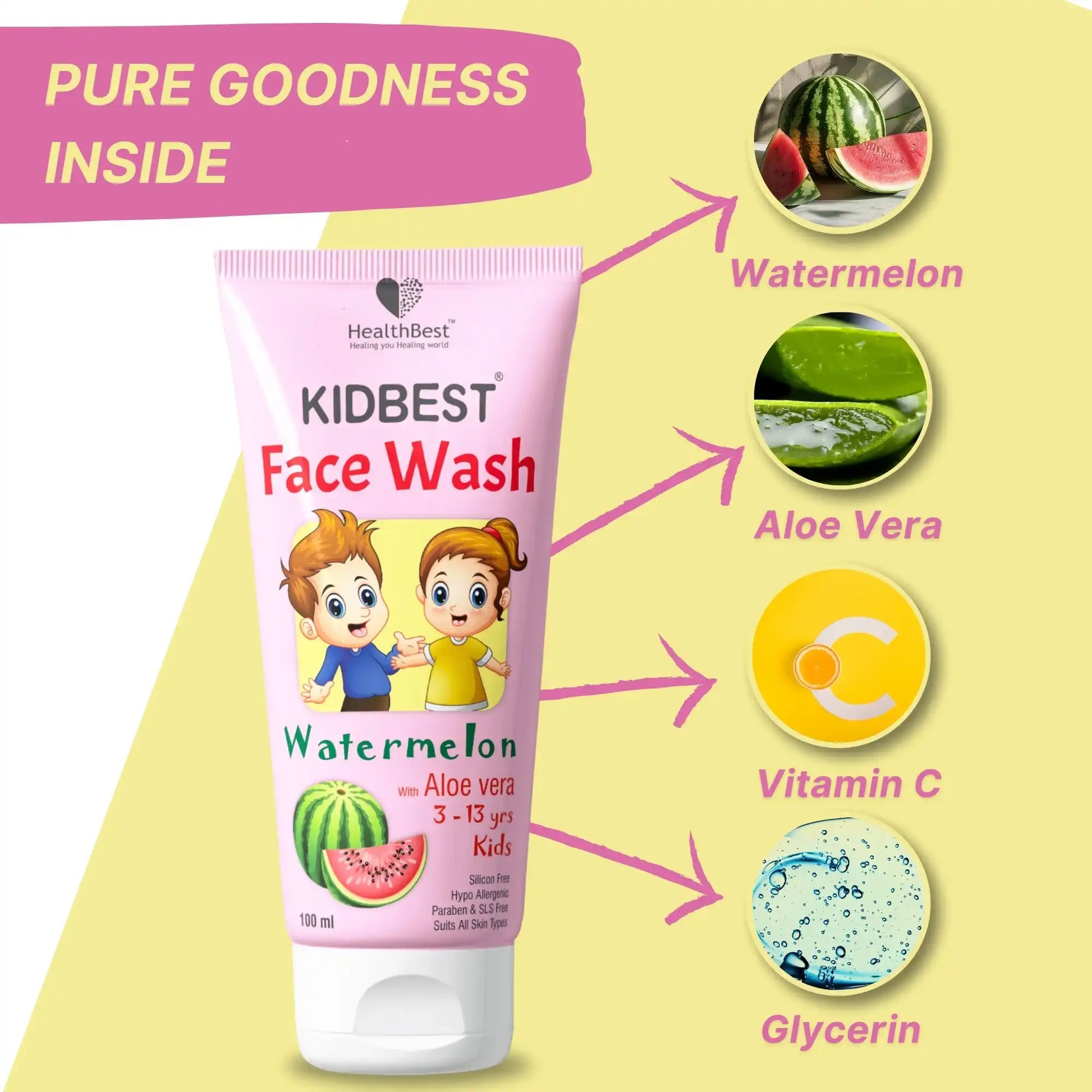 healthbest kids face wash with vitamin c