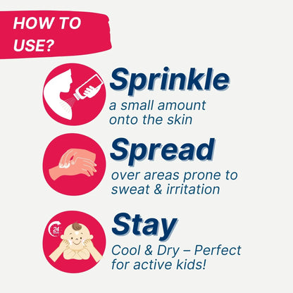 healthbest how to use kids body powder